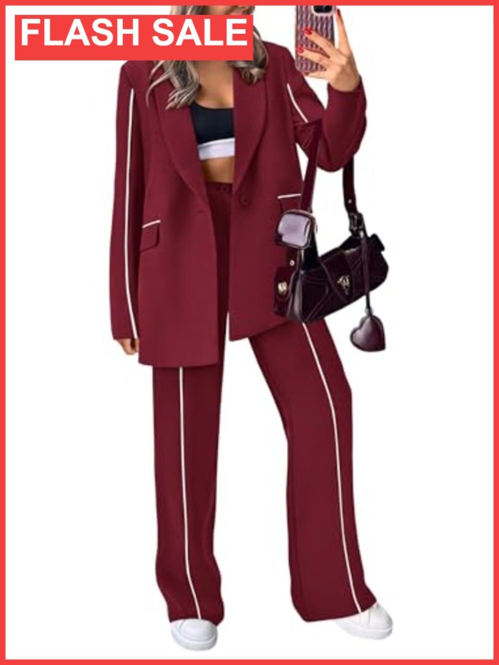 Women's 2 Piece Blazer Business Casual Pantsuit Set